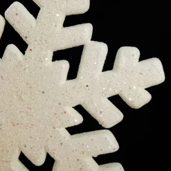 White Glitter Hanging Snowflake - Small Flash Sale