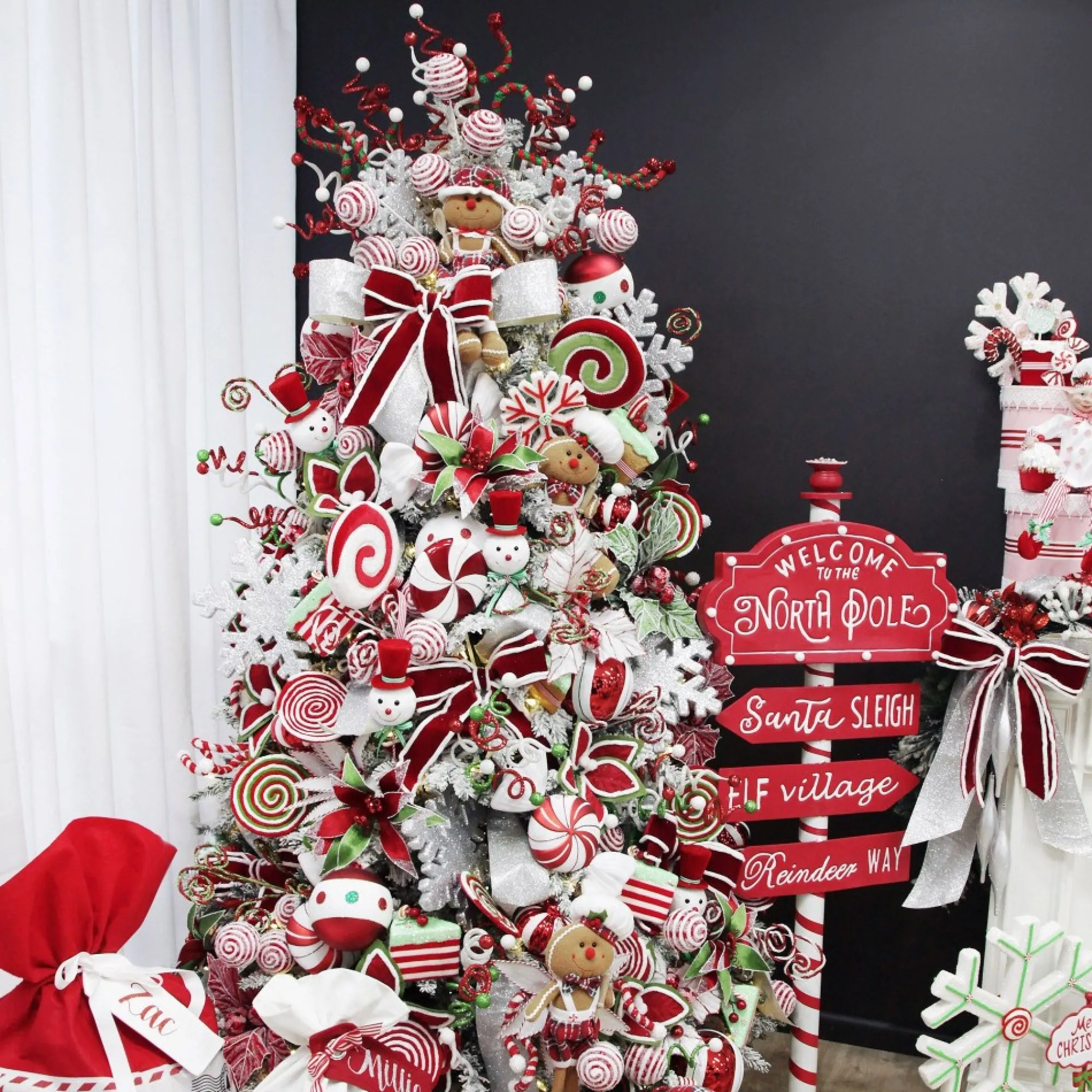 White Glitter Snowflake with Red Icing Flash Sale