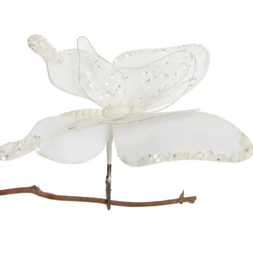 White Mesh Double Wing Butterfly Clip Outlet