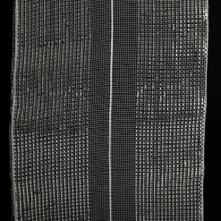White Metallic Stripe Decomesh Roll Hot