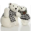 White Mother and Cub Polar Bears Hugging Clearance