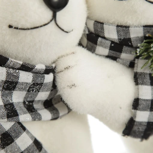 White Mother and Cub Polar Bears Hugging Clearance