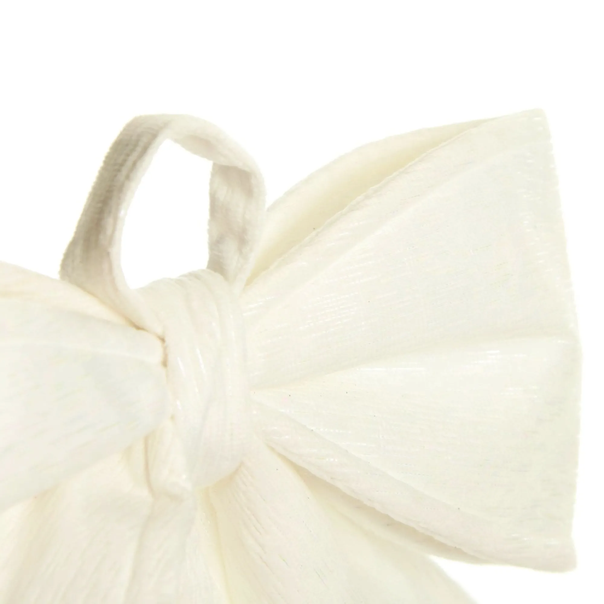 White Padded Fabric Bow Best
