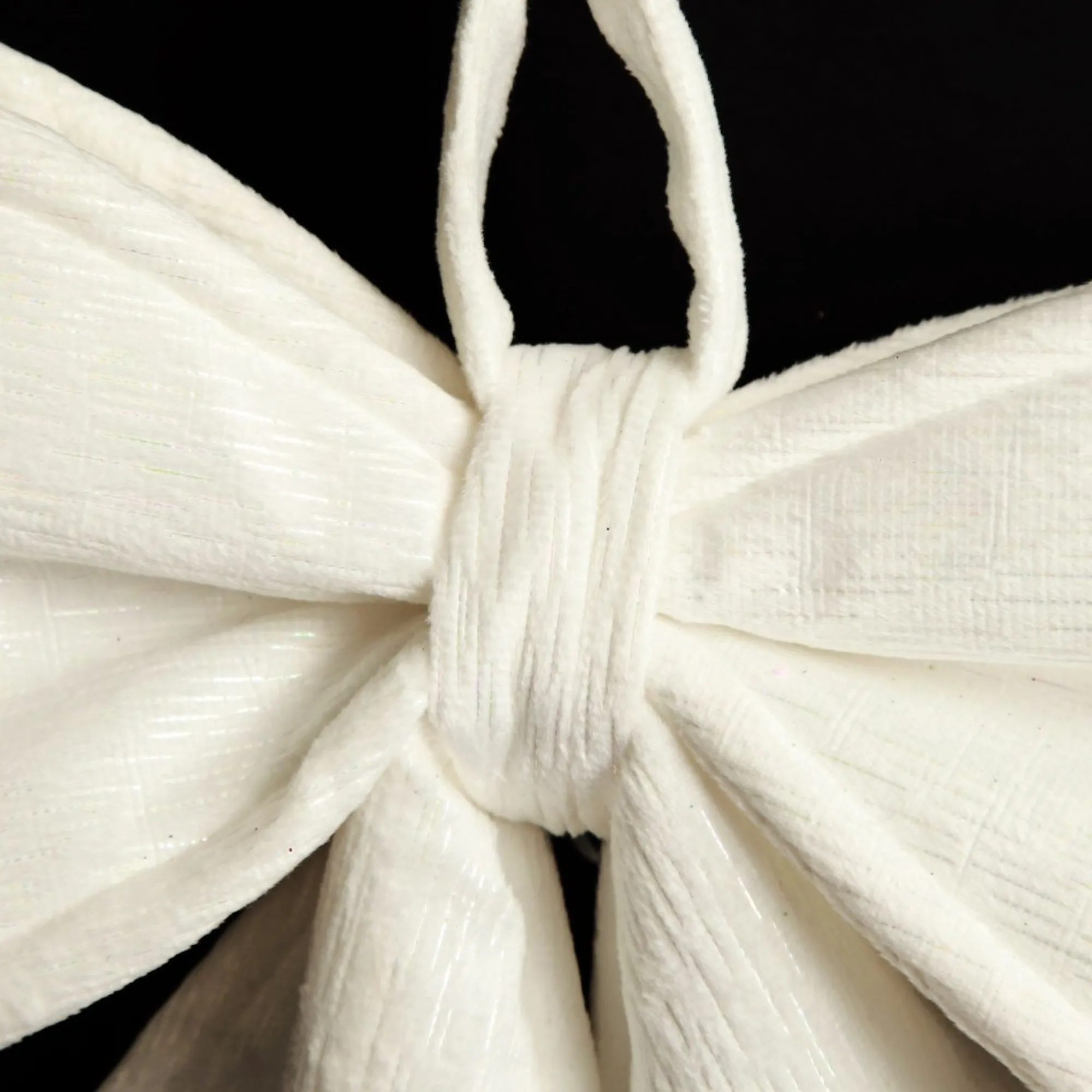 White Padded Fabric Bow Best