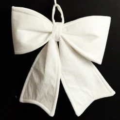 White Padded Fabric Bow Best