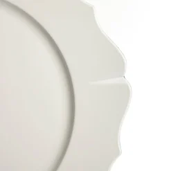 White Scallop Rim Charger Plate Best