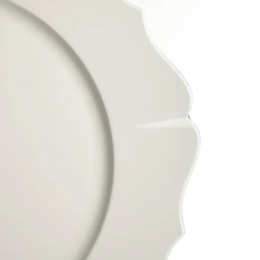White Scallop Rim Charger Plate Best