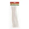 White Tinsel Chenille Stem Pipe Cleaners - Pack of 45 Store