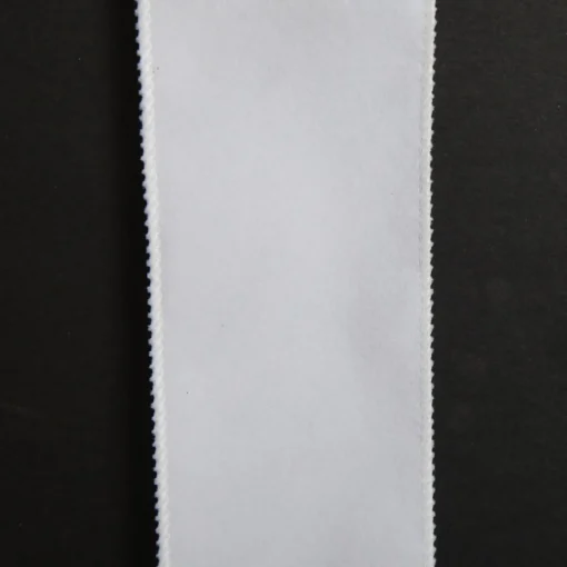 White Velvet Wired Christmas RIbbon - 6.5cm Fashion