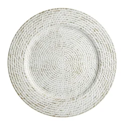 White Washed Gold Christmas Charger Plate Shop