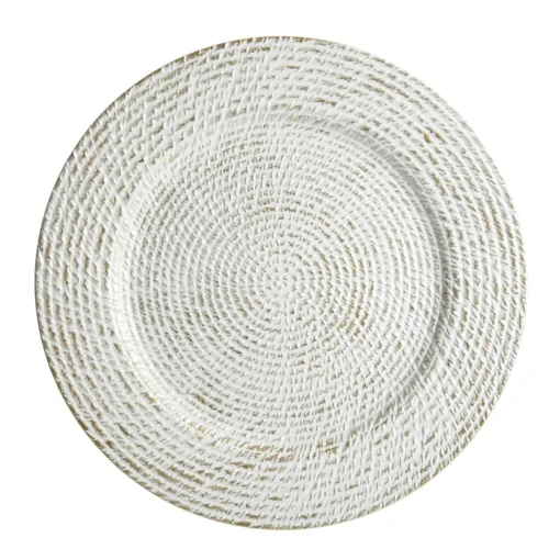 White Washed Gold Christmas Charger Plate Shop