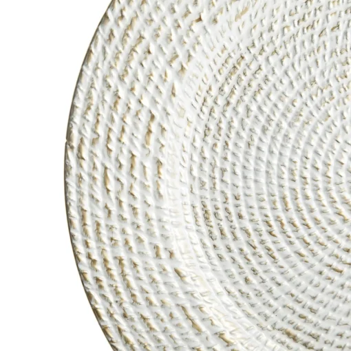 White Washed Gold Christmas Charger Plate Shop