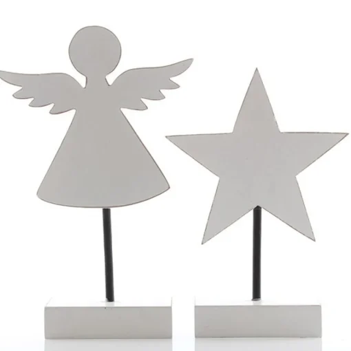 White Wooden Angel Ornament Best Sale