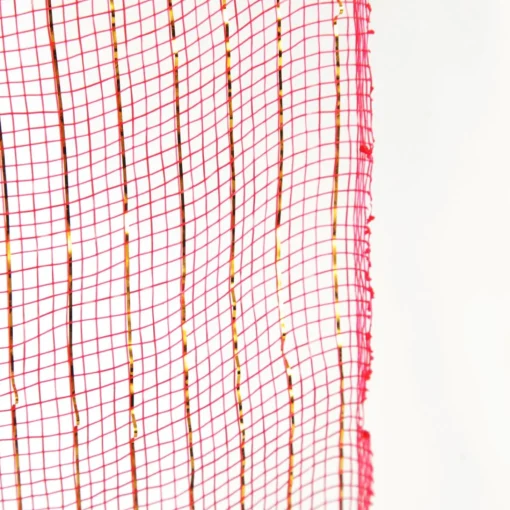 Wide Metallic Red Decomesh Roll Hot