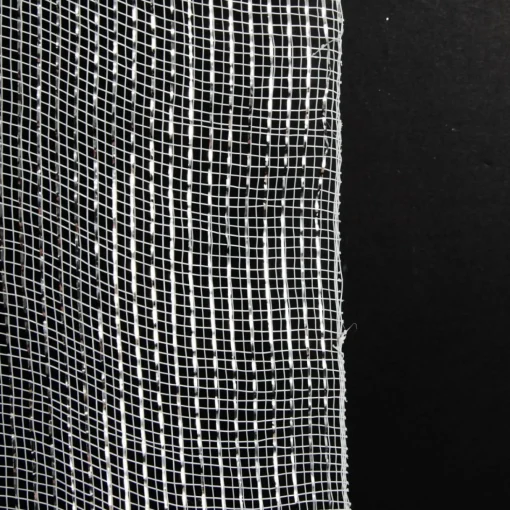 Wide Metallic White Decomesh Roll Store