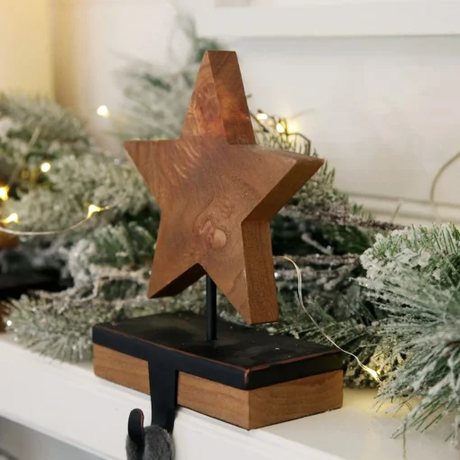 Wood Star Christmas Stocking Hanger Shop