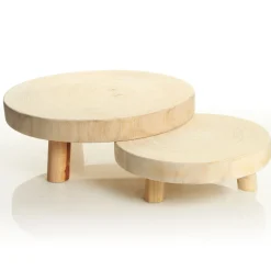 Wooden Footed Round Wooden Table Centrepiece Cheap