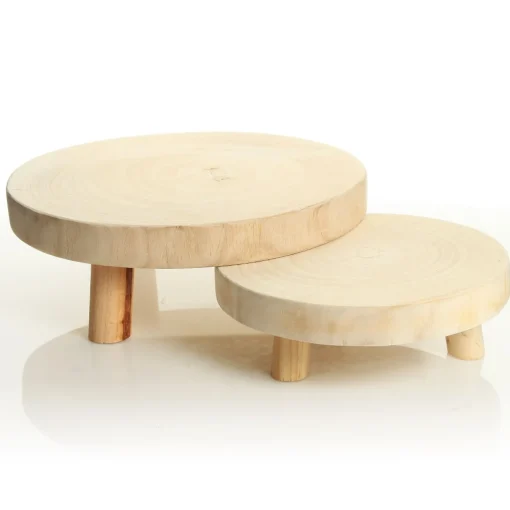 Wooden Footed Round Wooden Table Centrepiece Cheap