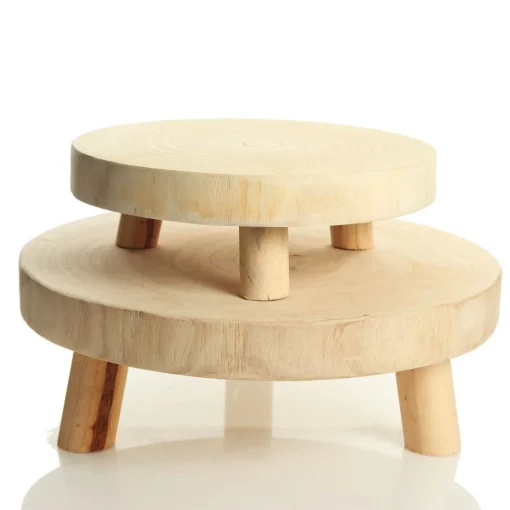 Wooden Footed Round Wooden Table Centrepiece Cheap