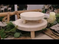 Wooden Footed Round Wooden Table Centrepiece Cheap