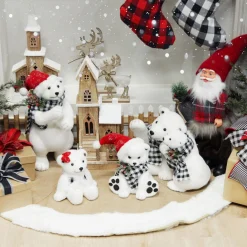 Wooden Light up House with Winter Snow Hot