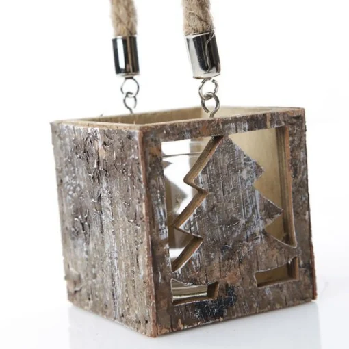 Wooden Tree Votive Candle Box Online